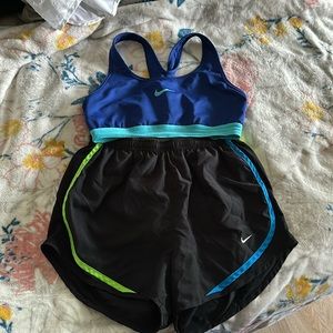 Nike sports bra and Nike shorts woman’s